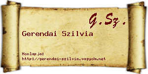 Gerendai Szilvia névjegykártya